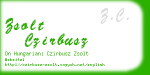 zsolt czirbusz business card